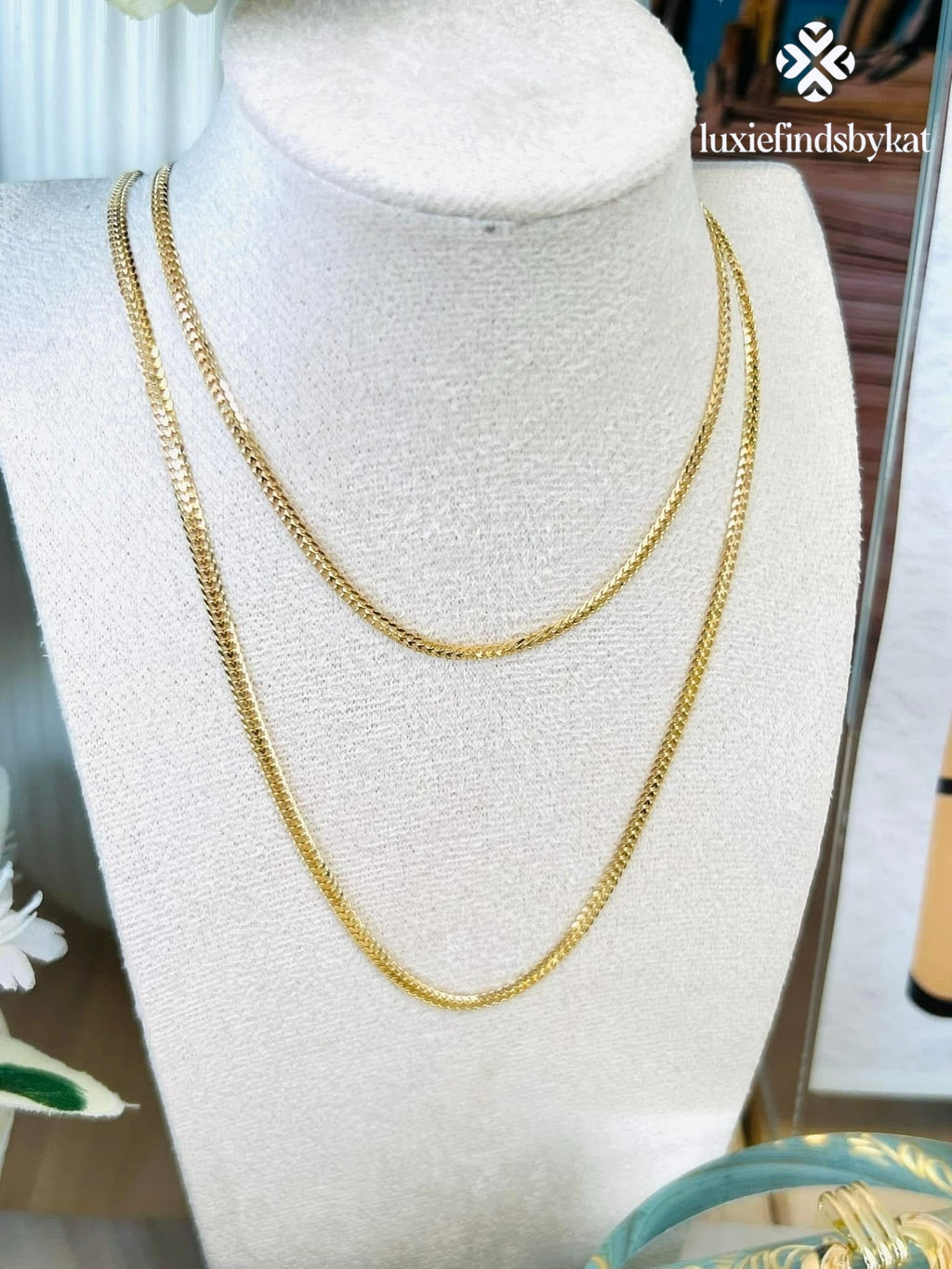 Light Heart-bits cut Necklace Japan K18 43cm/17inches