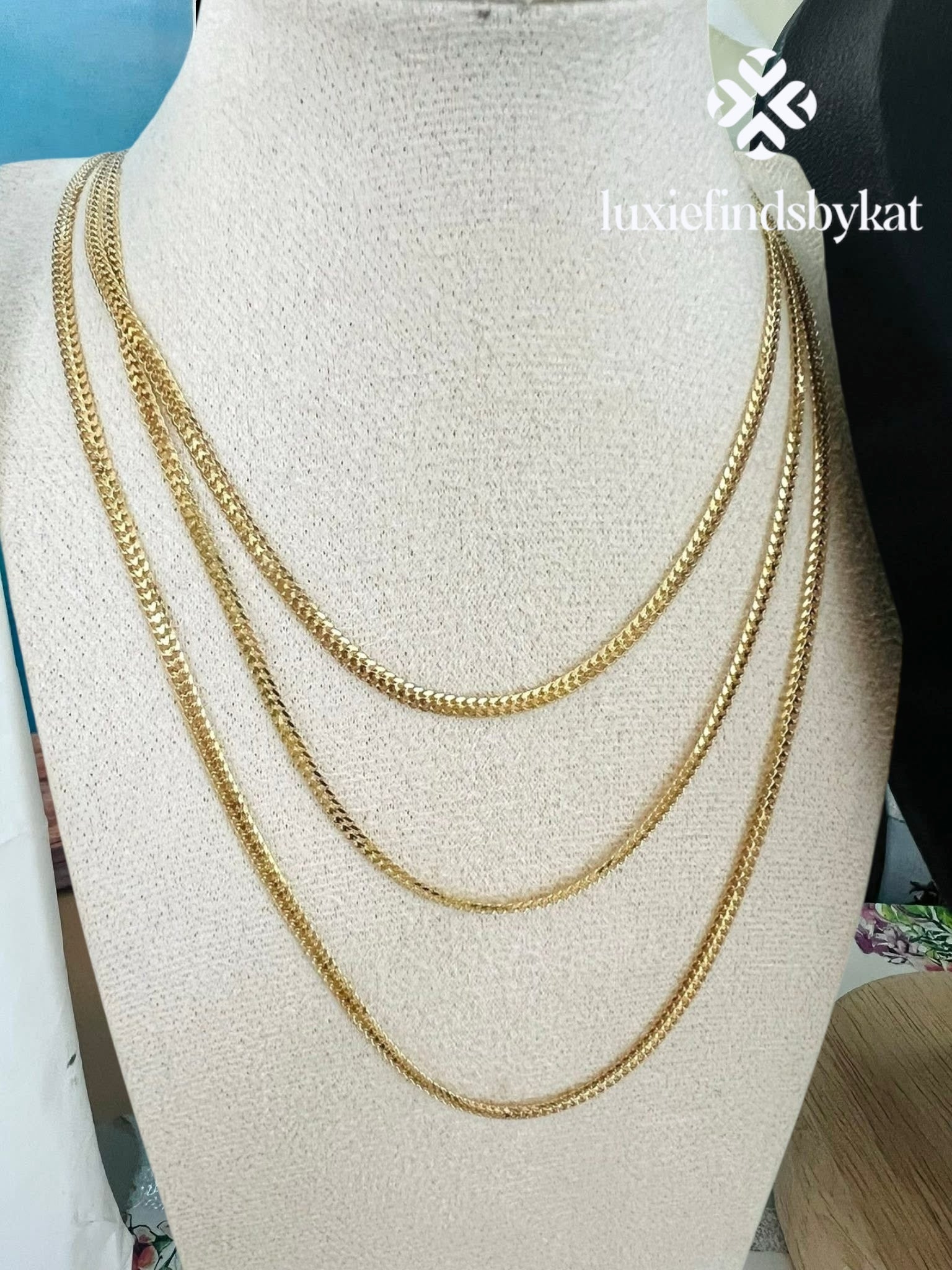 Light Heart-bits cut Necklace Japan K18 43cm/17inches