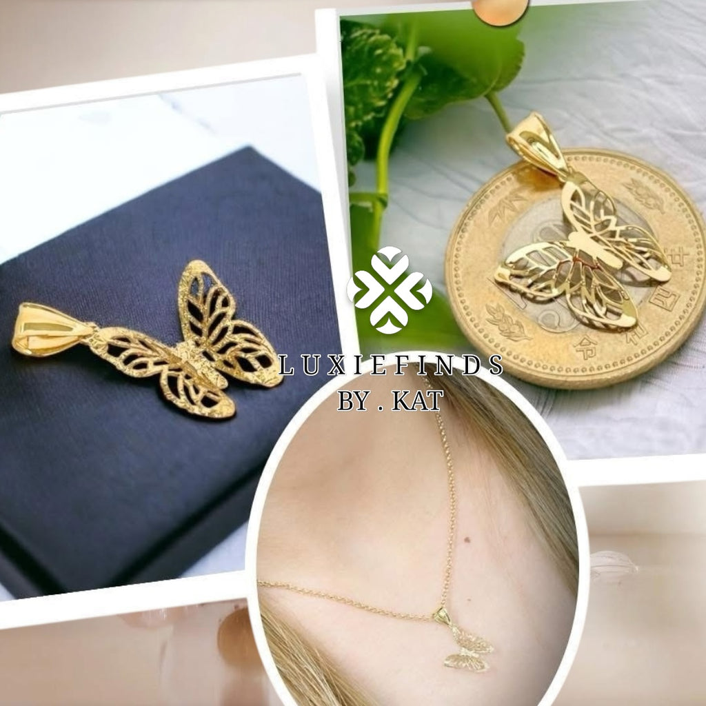 Butterfly Pendant Japan K18