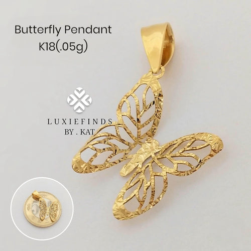 Butterfly Pendant Japan K18